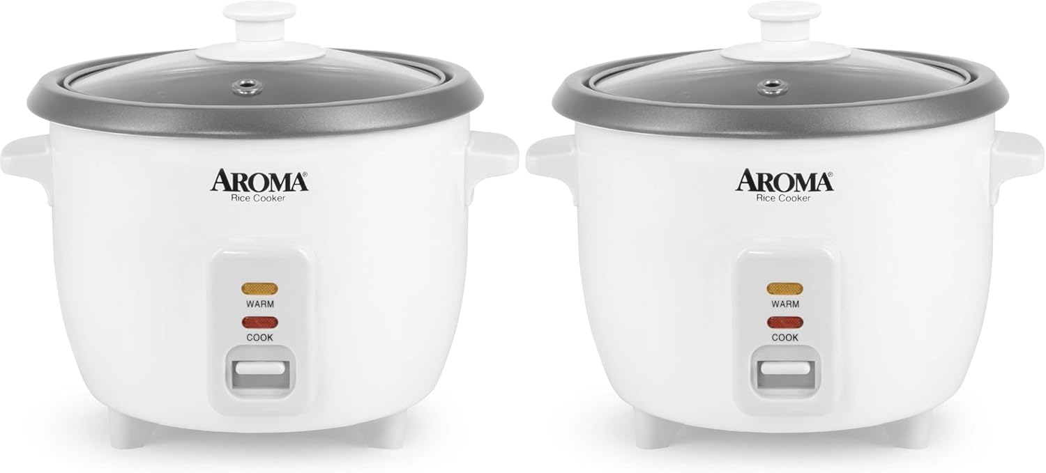 AROMA® 3-Cup (UnCooked) / 1.5Qt / 6-Cup Cooked Rice & Grain Cooker (ARC-743-1NGOR)