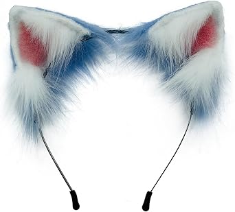 Handmade Cat Ears, Headband Cosplay Tool, Wolf Ears, Fox Ears, Beast Ears, Bull-&Pink, Standing Ears, Moe Cat Costume, Halloween Costume, Moe Cat Costume, Animal Costume, Cultural