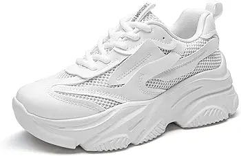 Zapatillas Mujer Casuales Zapatos Deportivos Tranpirables con Plataforma de 6.35cm con Suela Ligera de EVA