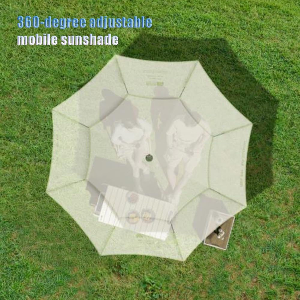 2.2m 2.4m 2.6m Parapluie De Pêche Anti Vent Parasol De Plage avec Ancre De Sable, Inclinable Réglable Grand Parasol De Pêche(Beige,2.2m)