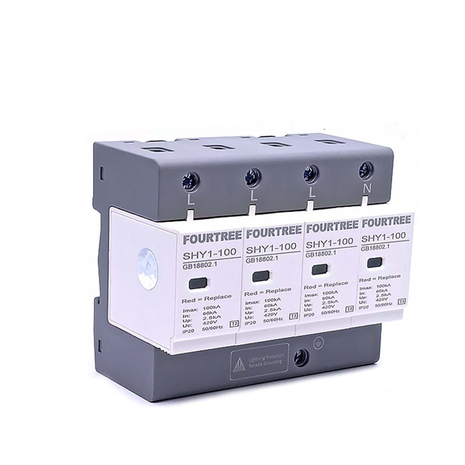 Parasurtenseur basse tension 4P 385V protection foudre tableau électrique