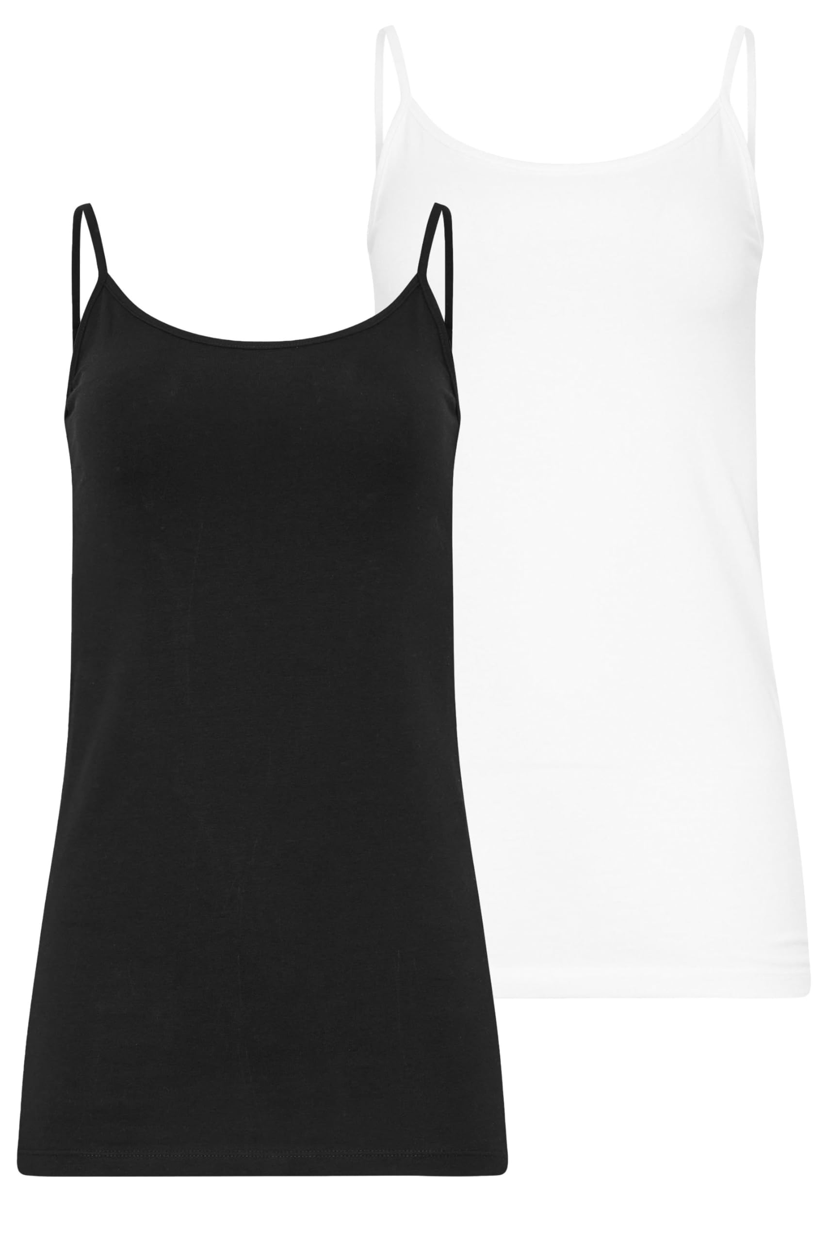 Long Tall Sally Women's Tall 2 Pack Cami Vest Tops in Black | Size: 22-24