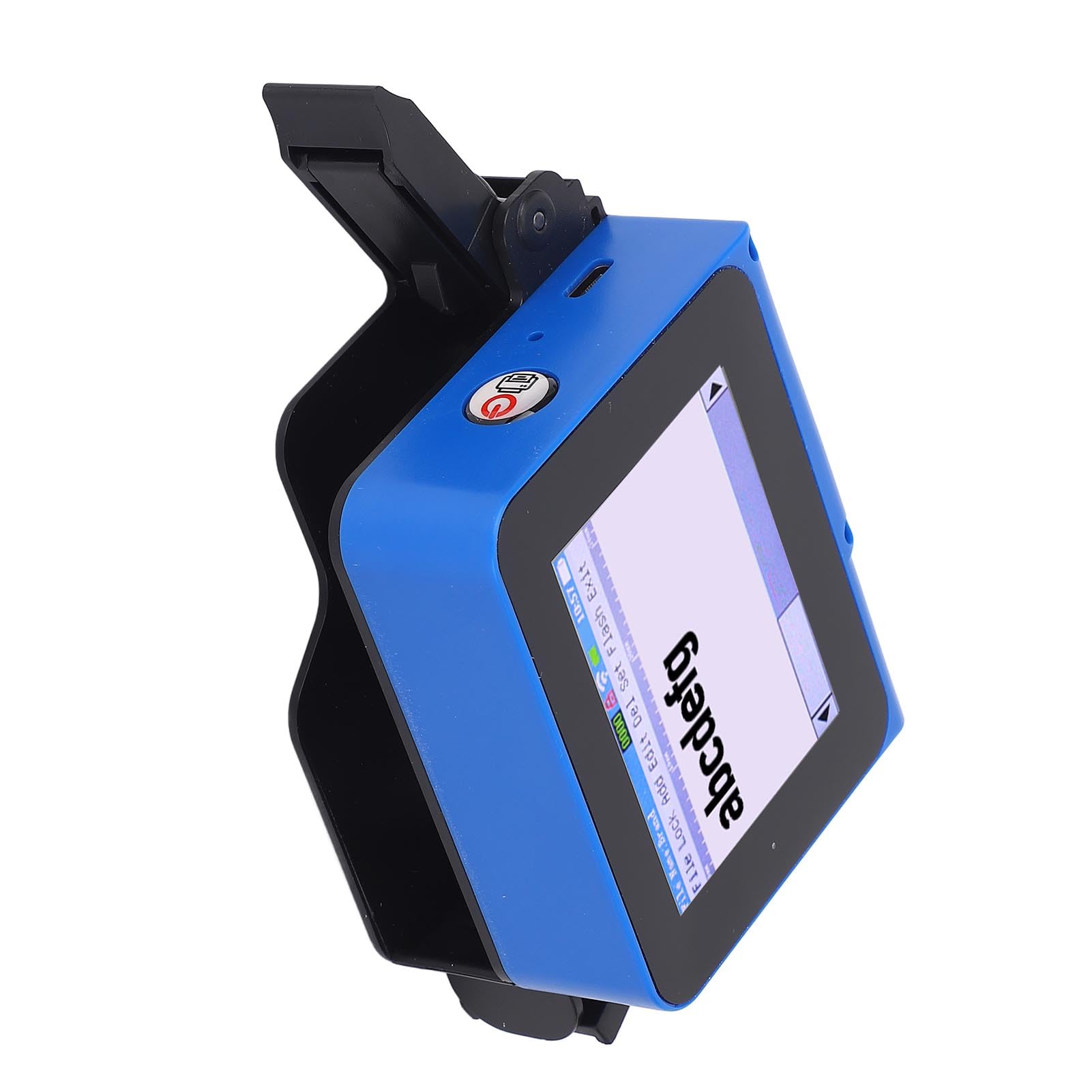 Fafeicy Impresora de Inyección de Tinta Portátil, Codificador LED de Pantalla Táctil Portátil de 4,3 Pulgadas para Texto de Código de Barras de Código QR en Tela de Plástico de Madera, Impresión