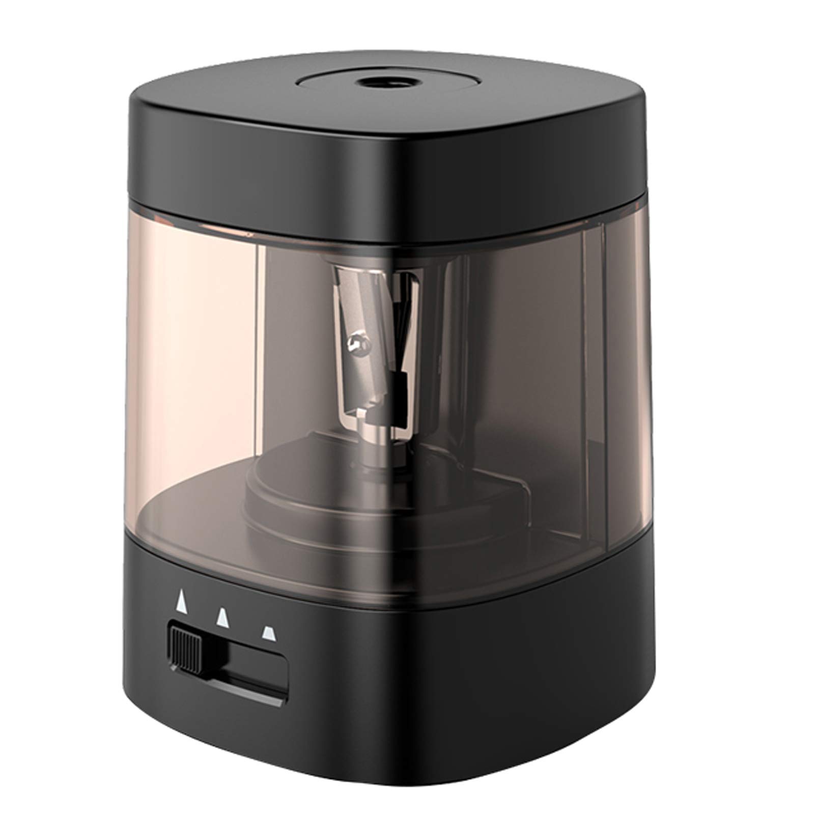 Taille-crayon électrique USB noir avec arrêt automatique pour école et bureau