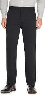Van Heusen Men's Wrinkle-Free 4-Way Stretch Flat Front Dress Pants - Comfortable Professional Fit