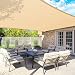 MOVTOTOP Sun Shade Sails 10x13 FT Rectangle, 185 GSM Thicker Outdoor Shade Block 95% UV Keep Cool for Deck, Patio, Pergola, Backyard Outdoor(Sand)