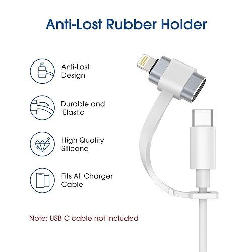 Miniatura 7 de TechMatte Adaptador Lightning a USB C y USB C a Lightning, carga compatible con iPhone 15PlusProPro Max141312iPadAirPodsMacBookSamsungGoogle, no