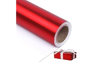 NESCCI Matte Metal Red Papel de Regalo Navidad
