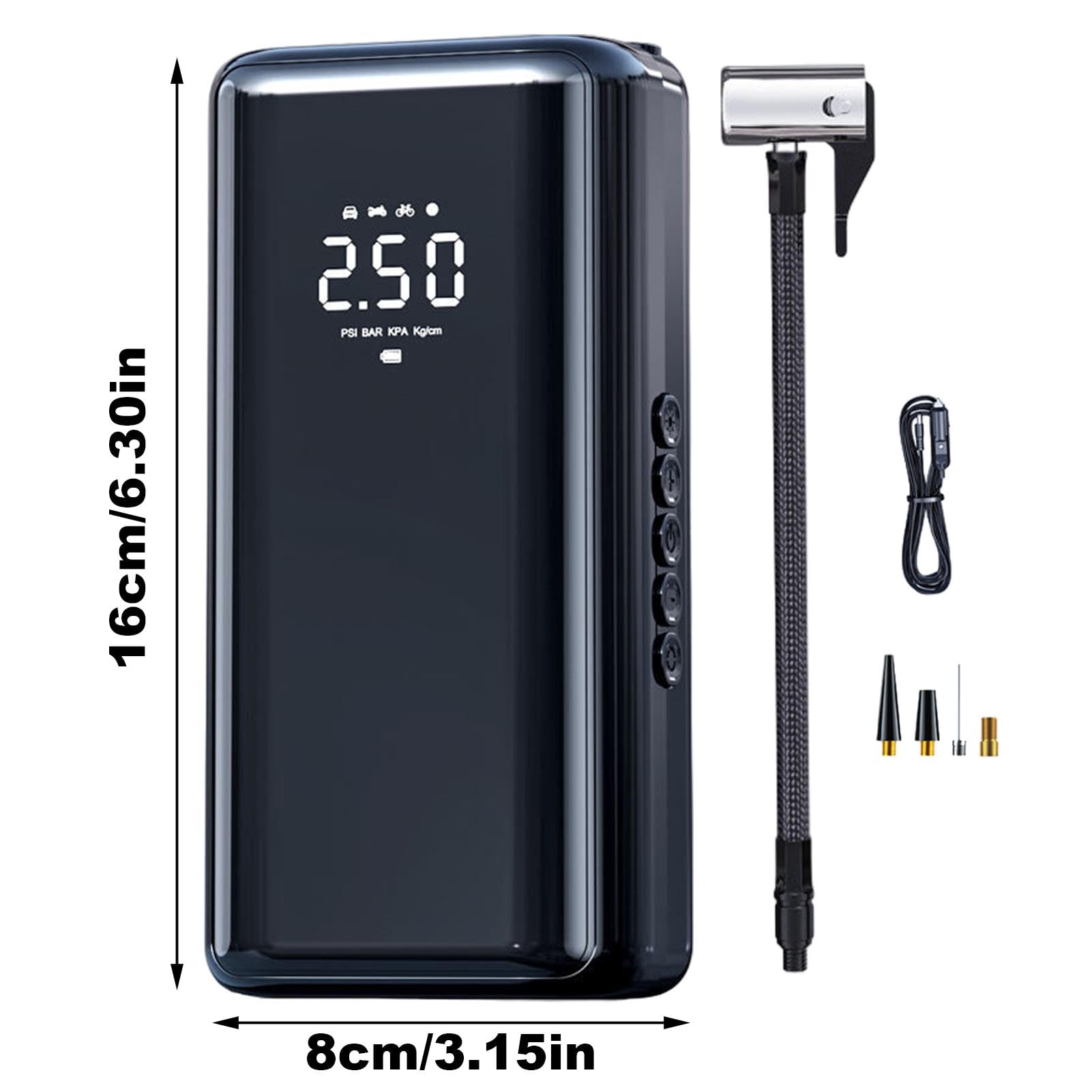 ★タイヤポンプ 車 150PSI タイヤインフレータ エアコンプレッサー 空気圧 タイヤインフレーター150 PSI 12V DCポータブル自動電気デジタル