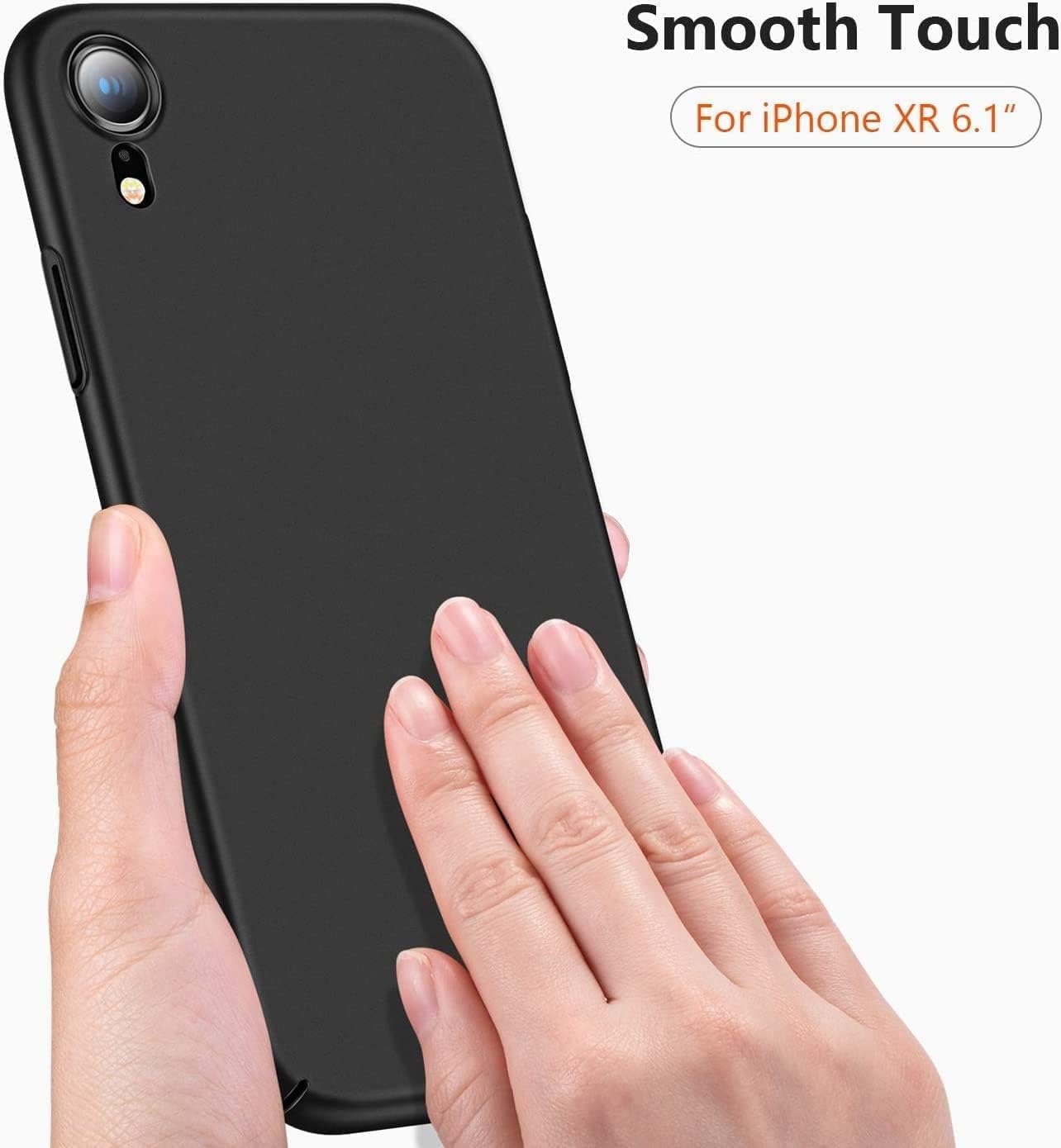 Ultra Thin Black Case Compatible with iPhone XR: Slim, Soft and Flexible (NOT Hard) [Matte Finish] Protective Black Phone Cover, 6.1 Inch - Matte Black image 4