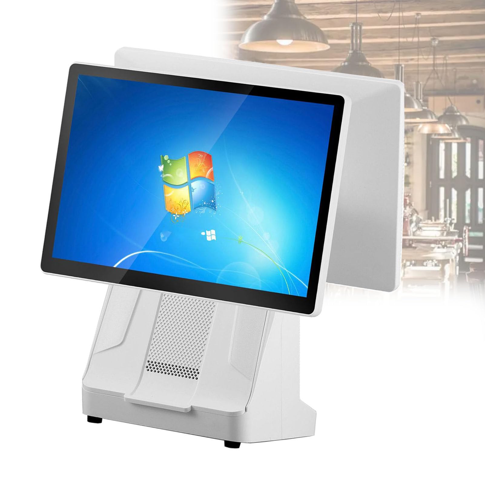 Système de Point de Vente à Double écran, Caisse enregistreuse Tactile Tout-en-Un avec écran Client, Terminal de Point de Vente Professionnel pour Les Petits commerces et Restaurants