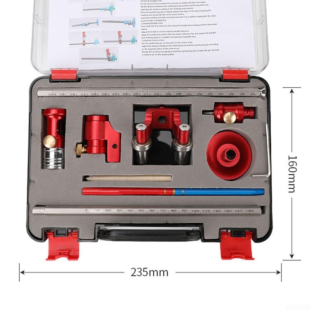 Radmarkierungslehre 235mm Präzisions-Stahlstange Verstellbar