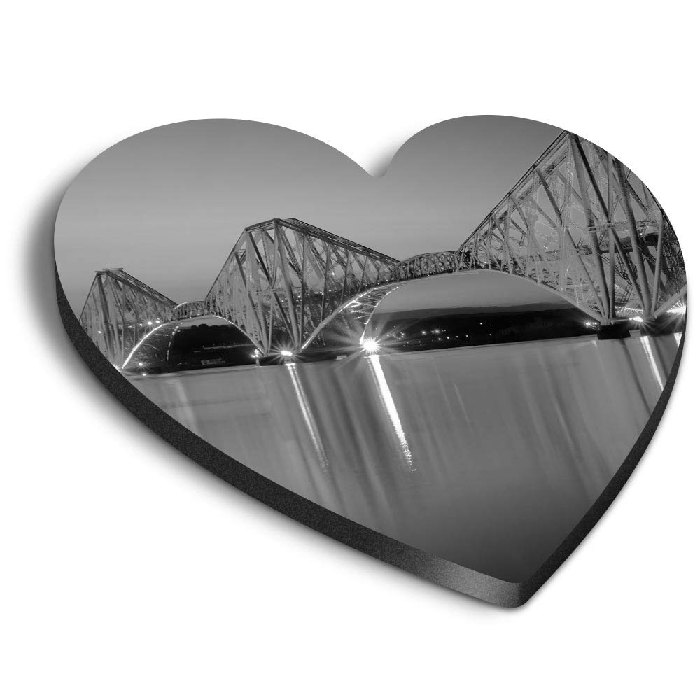Destination Vinyl Ltd Multicolor 1 X Heart Mdf Magnets - Forth Rail Bridge Edinburgh Scotland 35502