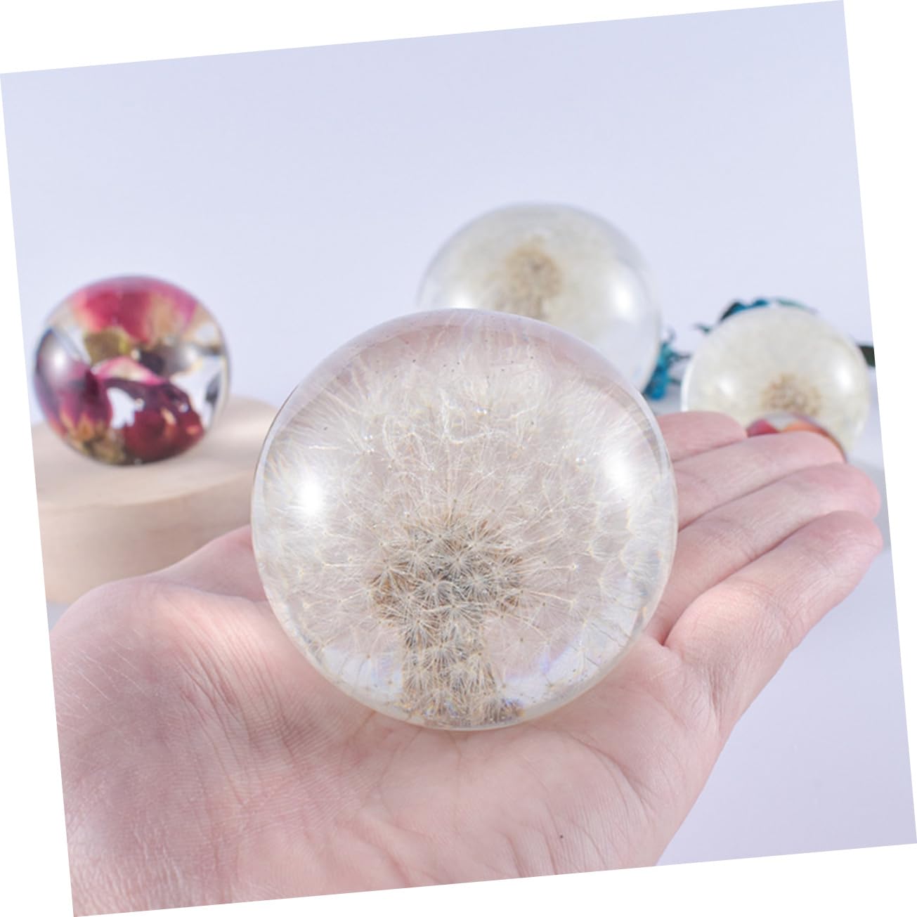 jojofuny 2 Set Stampo A Sfera Integrato Silicio in Silicone Candele Stampo in Silicone Muffa Sfera Stampo Ornamento Stampo Fai Da Te Stampo A Forma Di Sfera Gel Di Silice 5 Pezzi*2