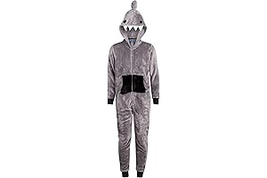 ONLY BOYS' Fleece Hooded One Piece Pajama - Sharks