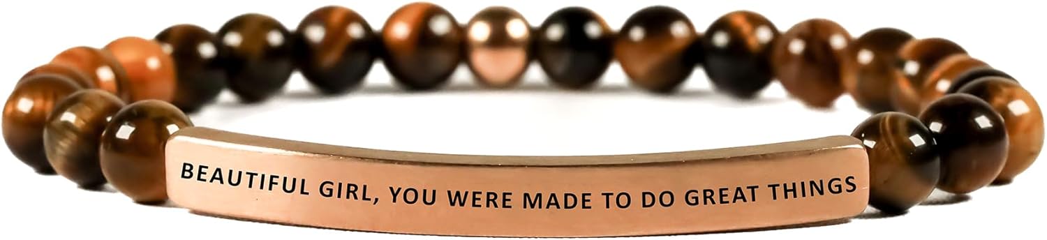 THE INSPIRATION CO. Love Collection Unisex Stretchable Bracelets (BEAUTIFUL GIRL YOU WERE MADE TO DO GREAT THINGS)