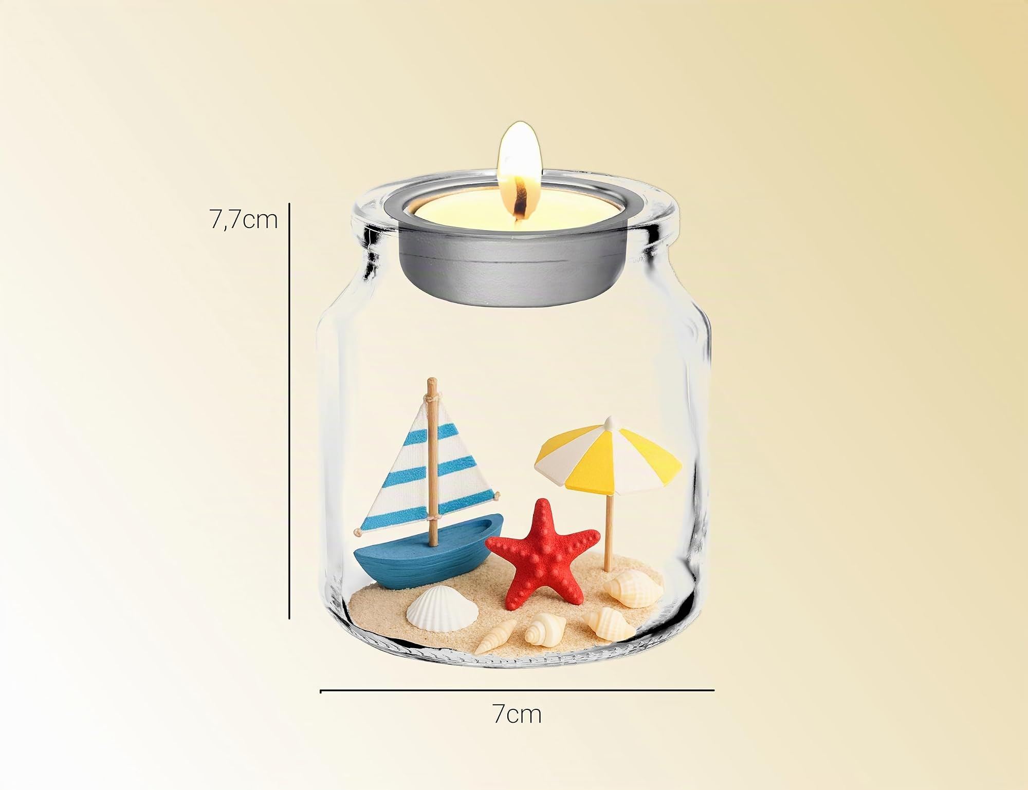 30x befüllbare Teelichtgläser mit Metalleinsatz aus Glas | Kleine Vasen aus Glas individuell gestaltbar - für Hochzeit, Tischdeko, Feier und persönliche Geschenke