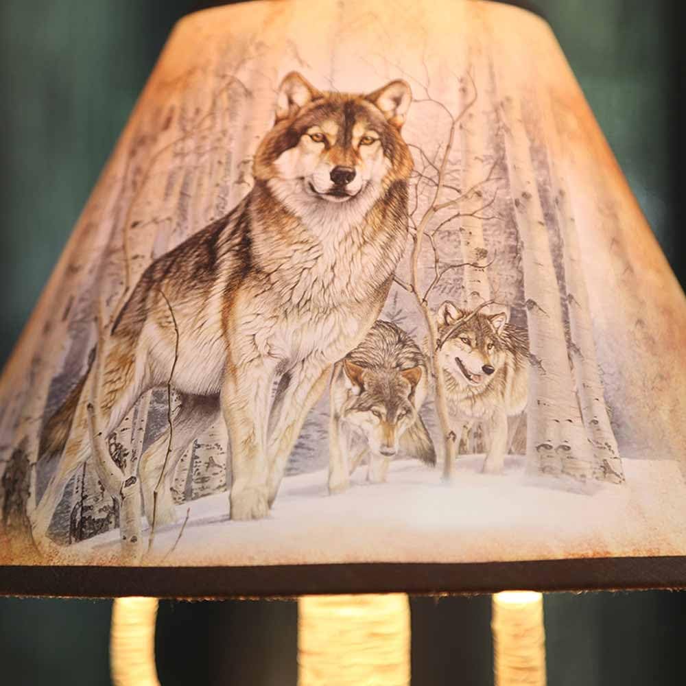 TRIVIDHA Lámpara De Escritorio Moderna Con Lámpara De Mesa Lobo Resina Animal Para Habitación De Niños, Iluminación De Mesa E26 Creativa Retro, Iluminación De Escritorio Para Sala De Estar Y Dormitori