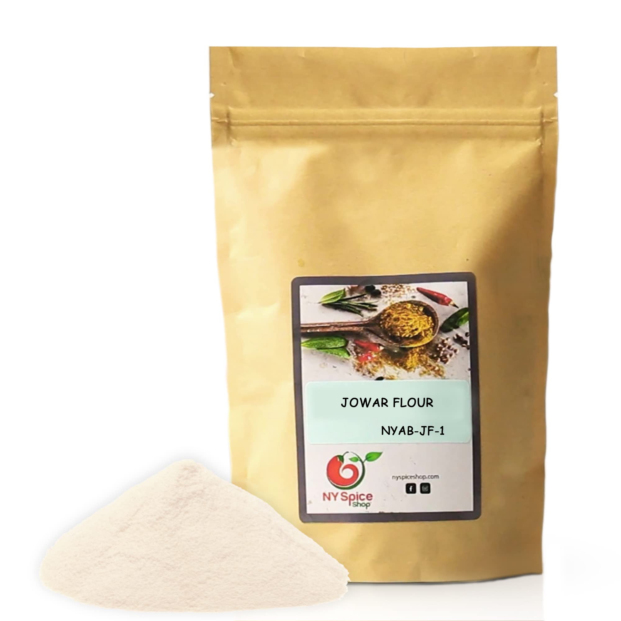 NY SPICE SHOP Whole Grain Sorghum Flour - 100% Natural Juwar Flour - Jowar (Sorghum) - Stone Ground Flour - Atta & Maida - Used for Waffle, Pancake & Cooking - 5 Pound