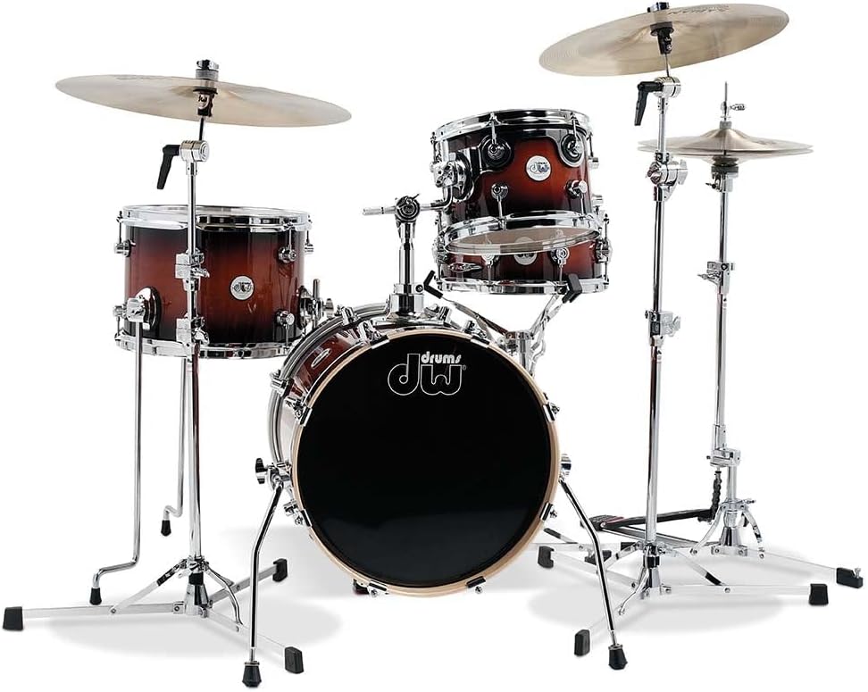 DW Design Series Mini-Pro 4-Piece Shell Pack with Snare Drum - Tobacco Burst (DDLG1604TB)