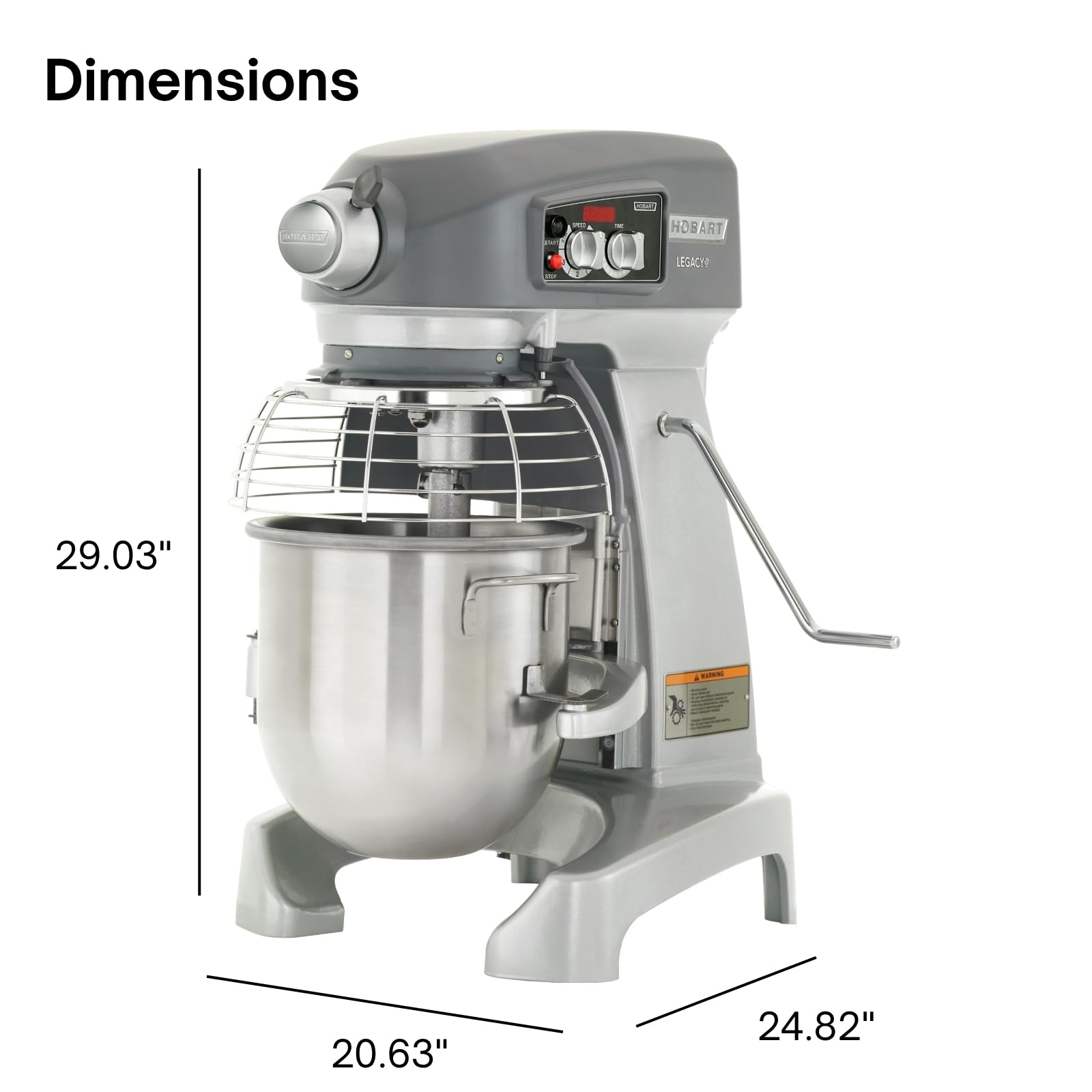 Amazon.com: Hobart HL120-1STD Legacy Tabletop Stand Mixer - 12 Qt