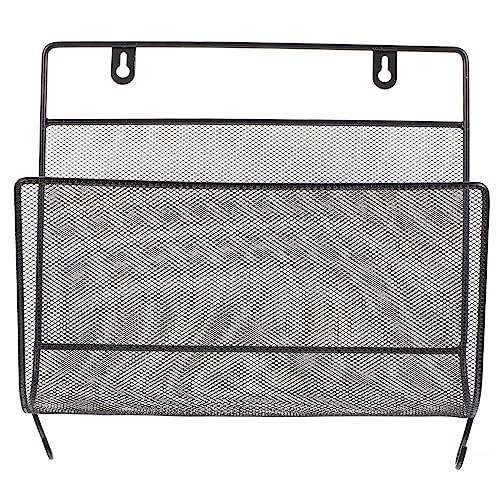 SEWACC Hanging Wall File Organizer Modern Wall Mounted Storage Shelf for Home Office Hotel Versatile Iron File Holder for Magazines Documents More Elegant Design for Functional Decor