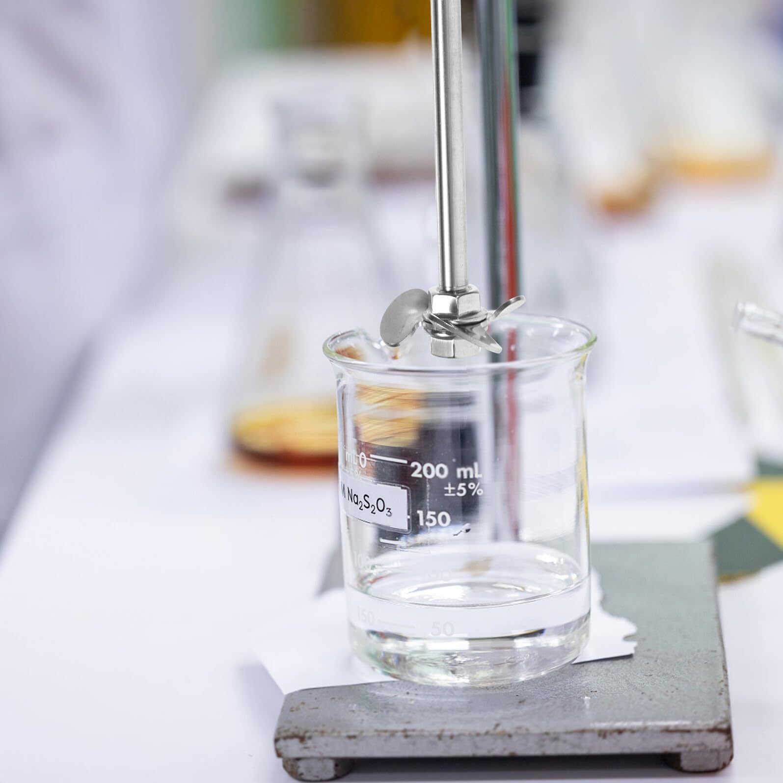 Zerodeko Set di 1 Pala di Miscelazione Asta a Croce in Acciaio Inossidabile per Miscelazione Resistente Efficiente in Laboratorio e Esperimenti