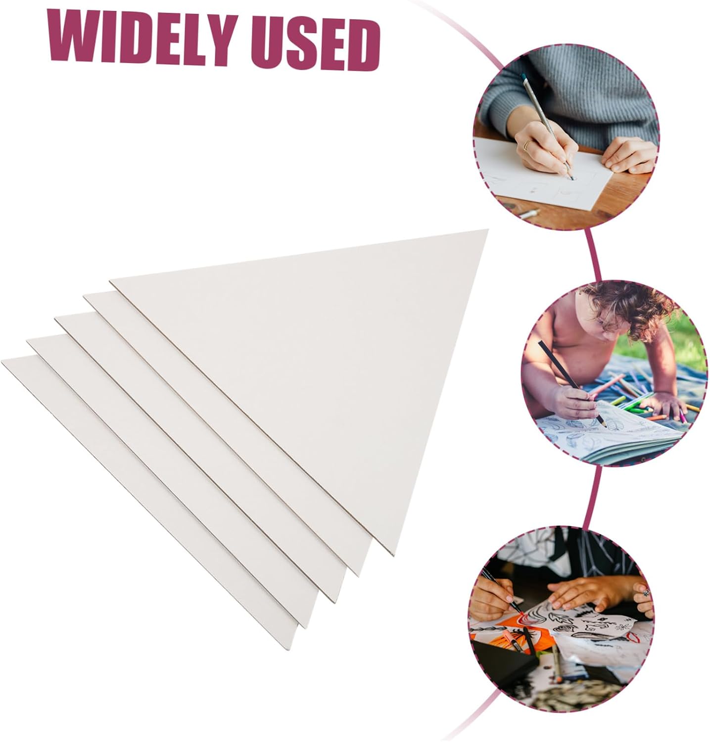 5pcs Oil Painting Canvas Panels for Artists Blank Painting Boards and Easy to Use for Students and Hobbyists