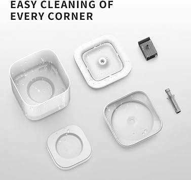 PETKIT EVERSWEET Otomatik Kediler için Çeşme 1,85 l, Kablosuz Su Pompası, Ultra Sessiz İçme, 35dB Akıllı LED Işıklı, Filtre Ünitesi 3.0