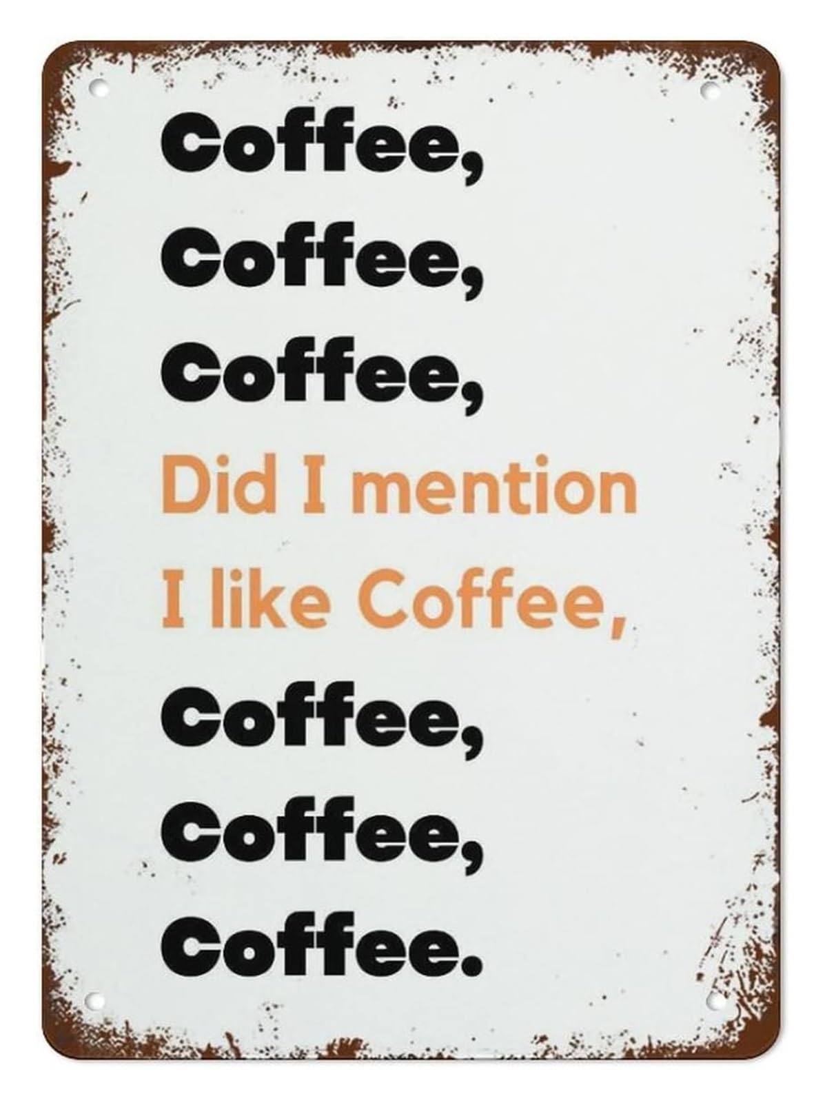 VWWJCCRO Espresso Humor Metal Tin Sign Coffee Addict Decor Wall Hanging Den Man Cave Garage 8 X 12 inch