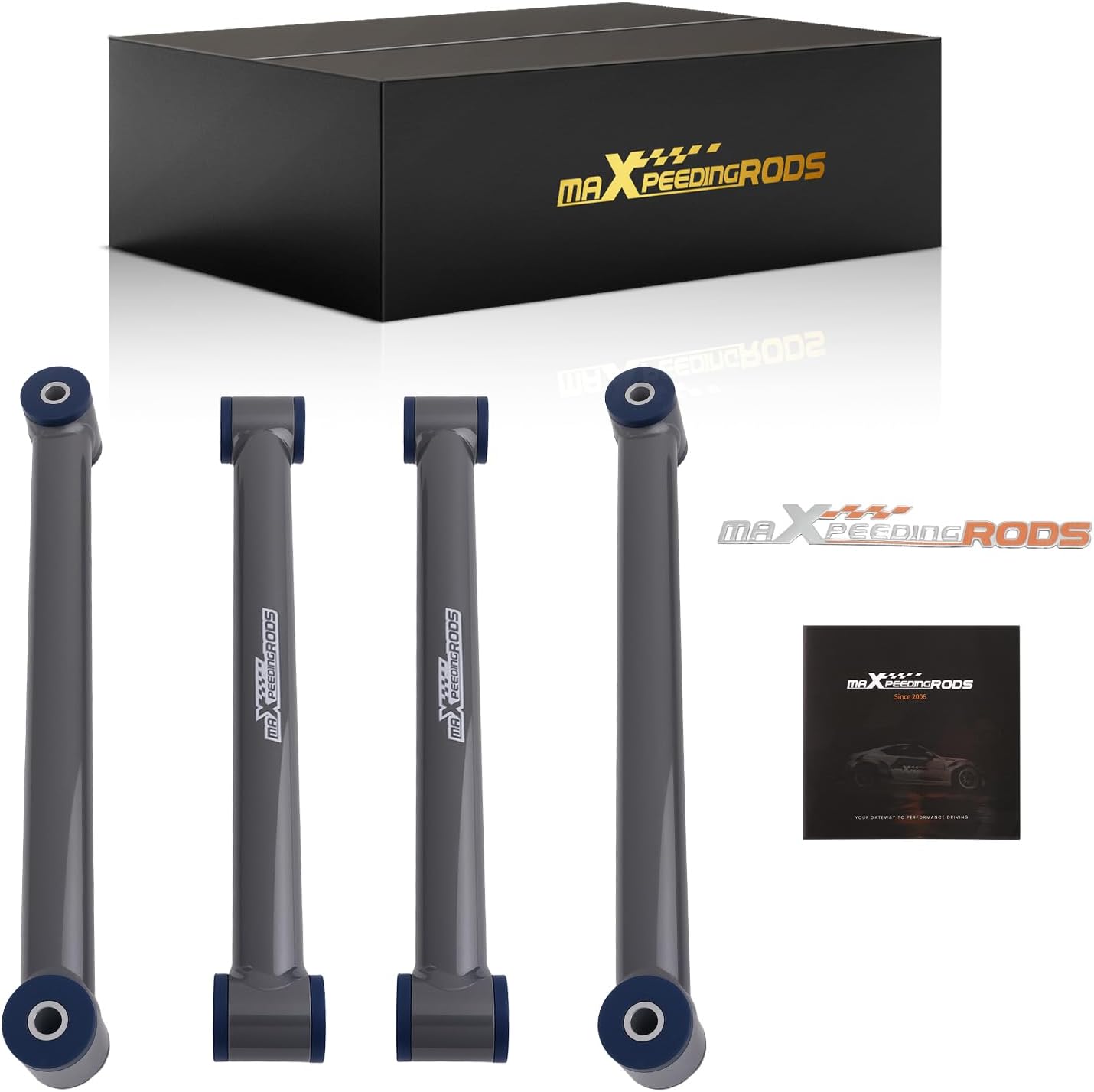 maXpeedingrods Adjustable 2-3" Lift Front Control Arms for 2003-2009 Dodge Ram 2500 3500 4WD, Upper Lower Tubular Control Arm Kit
