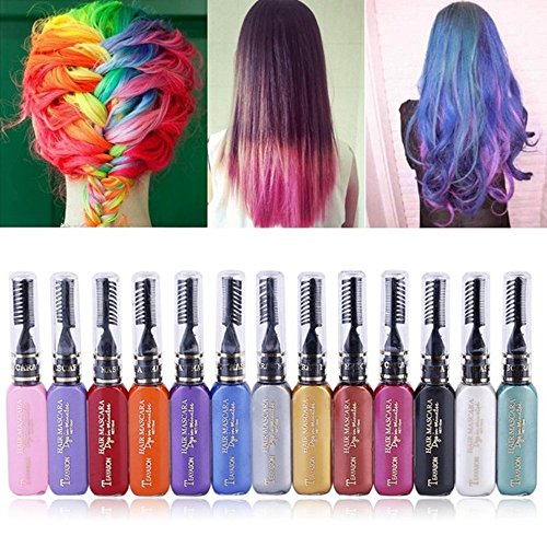 Colorful Hair Cream Dye. Temporary Color for Girls for All Ages. Makes a Great Gifts Present For Girls Age 4 5 6 7 8 9 10 years old plus. Great as a toy gift for young to old.
