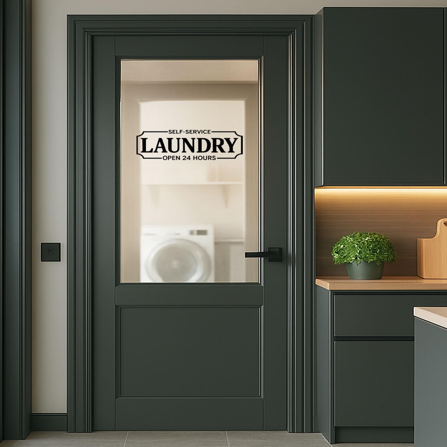 Laundry Room Decal, Laundry Vinyl Wall Decal, Washer Dryer Room Door Vinyl Sign, Laundry Decal for Glass Door, Laundry Room Vinyl Door and Wall Decal, Waterproof Laundry Shop Wall Décor,18x5", Black - Image 4