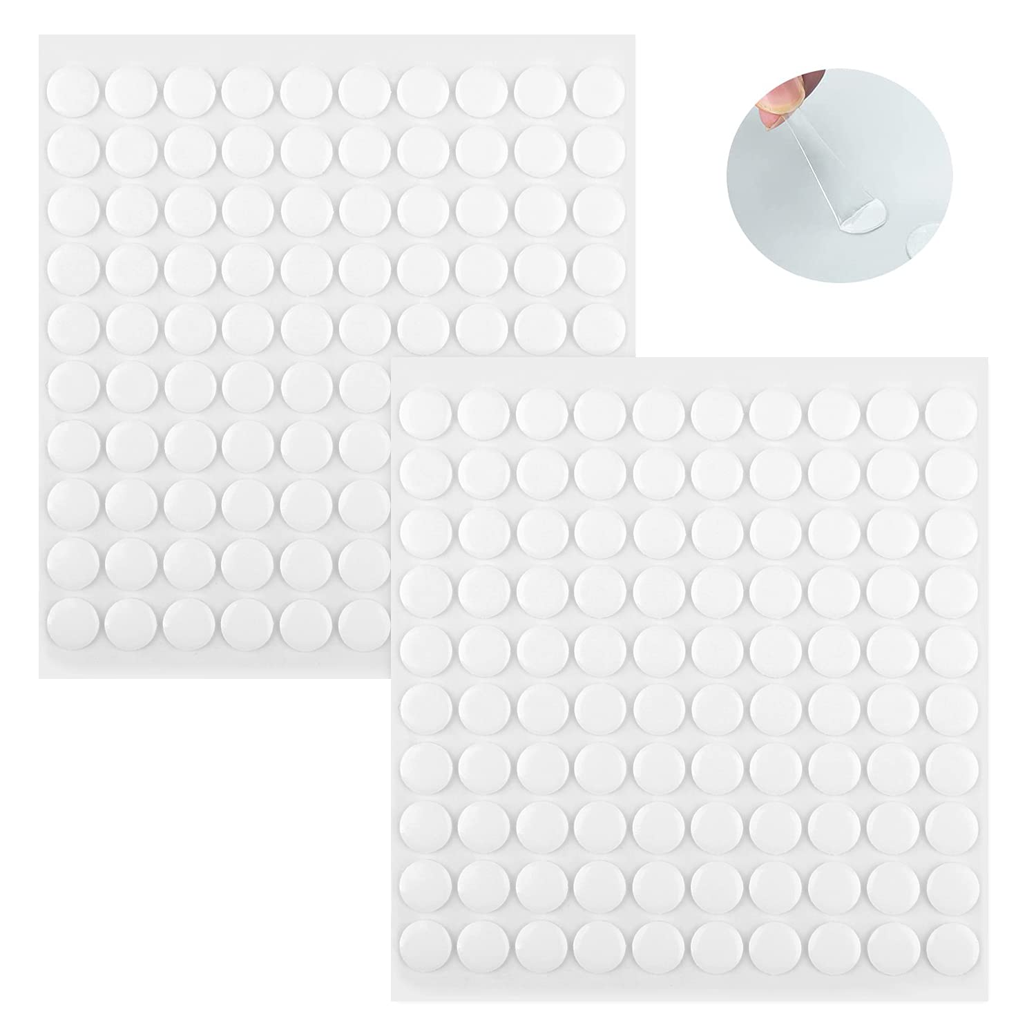 200 PCS Clear Sticky Dots, Clear Adhesive Dots No Traces Adhesive