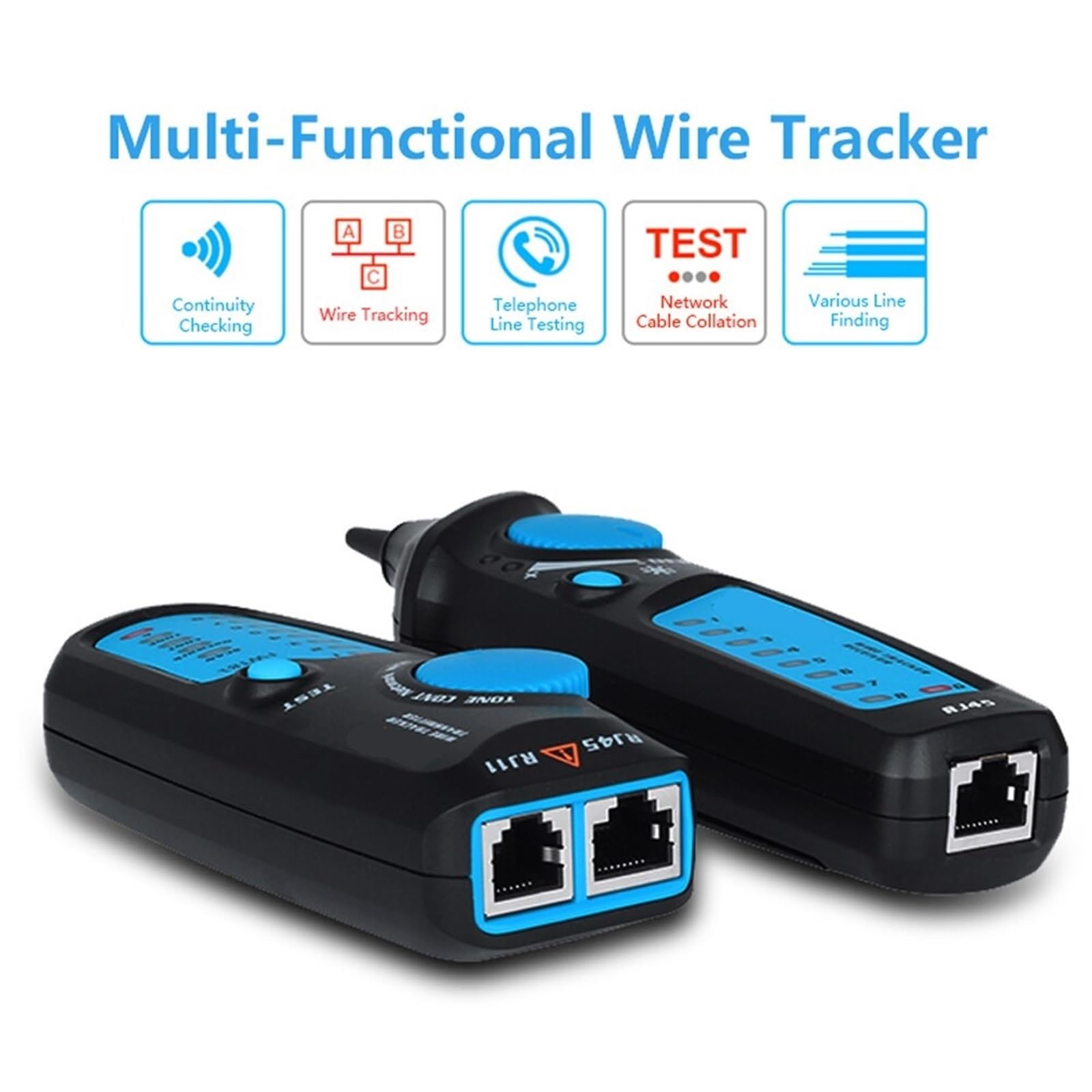 Tester Sieci, Lokalizator kabli sieciowych Detecteur FWT81 RJ11/45 Lan Ethernet Tester przewodów telefonicznych Narzędzie telekomunikacyjne Praca pod napięciem 48 V
