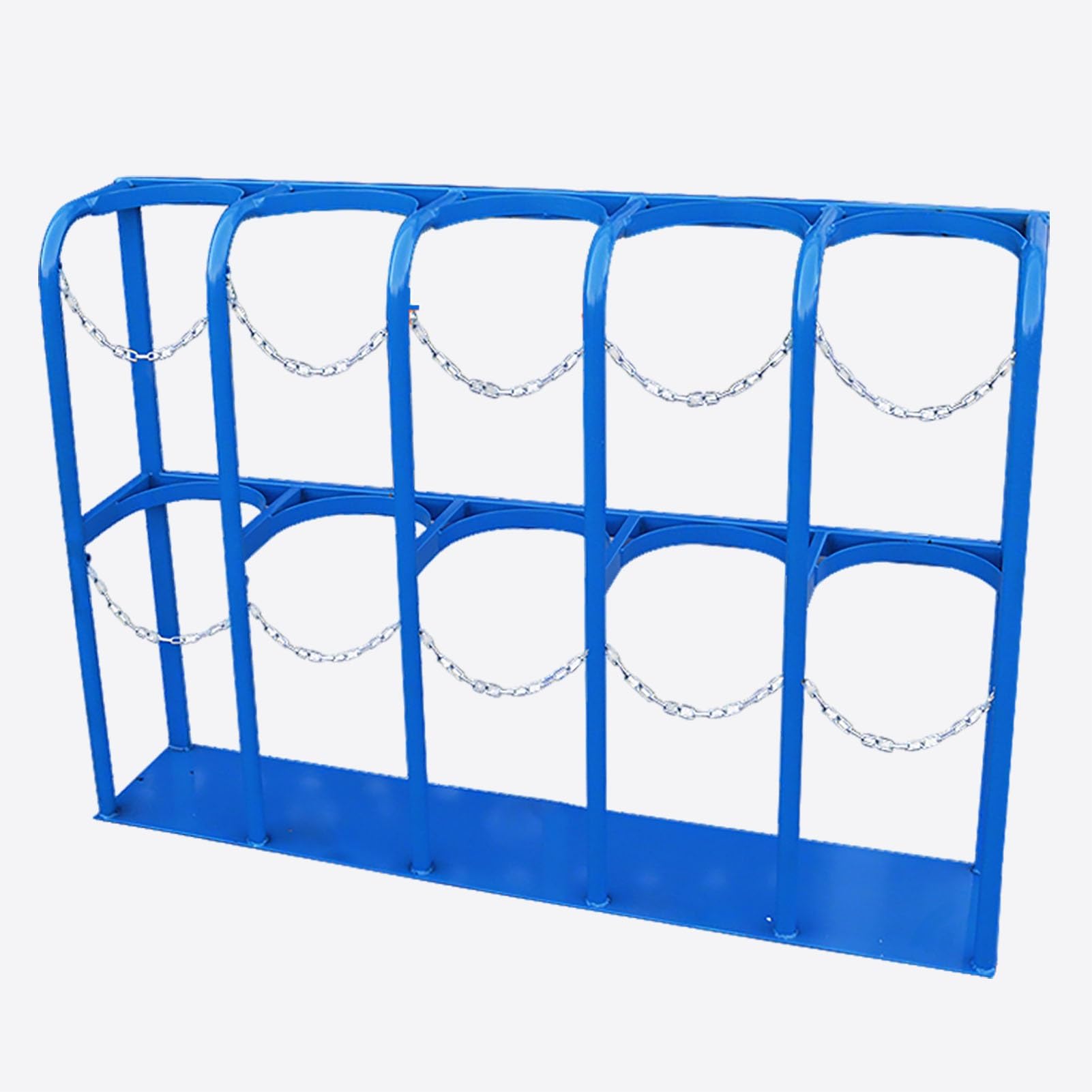 WXPGFEQ Oxygen Cylinder Rack with Safety Chains, Durable Floor-Mountable Fixed Shelf for Gas Cylinder Bracket, Nursing Home Storage Solution