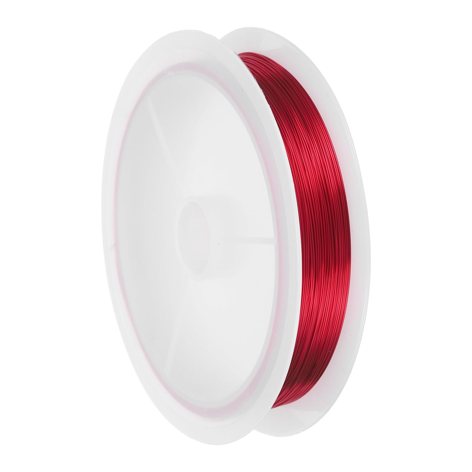 sourcing map 26 Gauge(0.4MM) Copper Wire for Jewelry Making Red 27M
