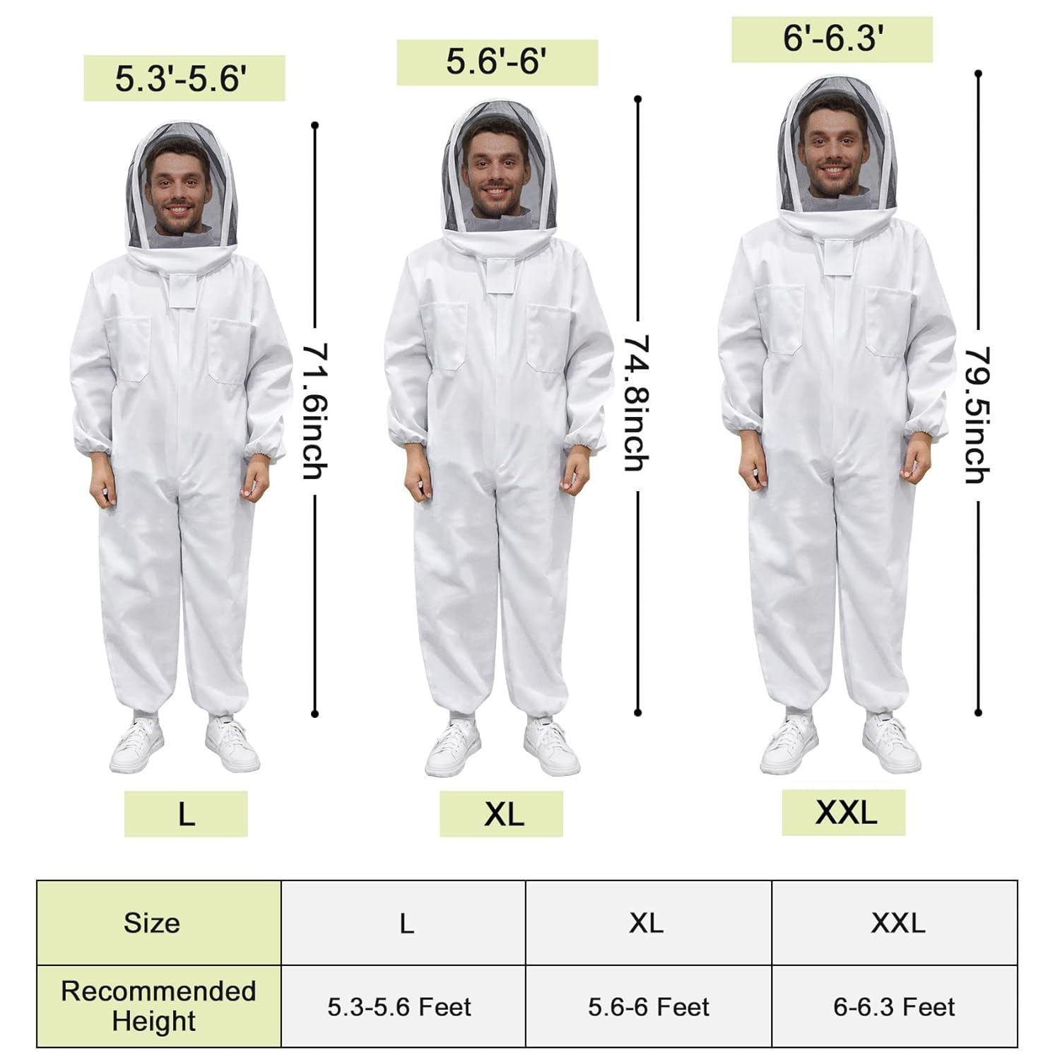 mono apicultor profesional mujer y hombre con apicultura guantes Bee Suit (L)