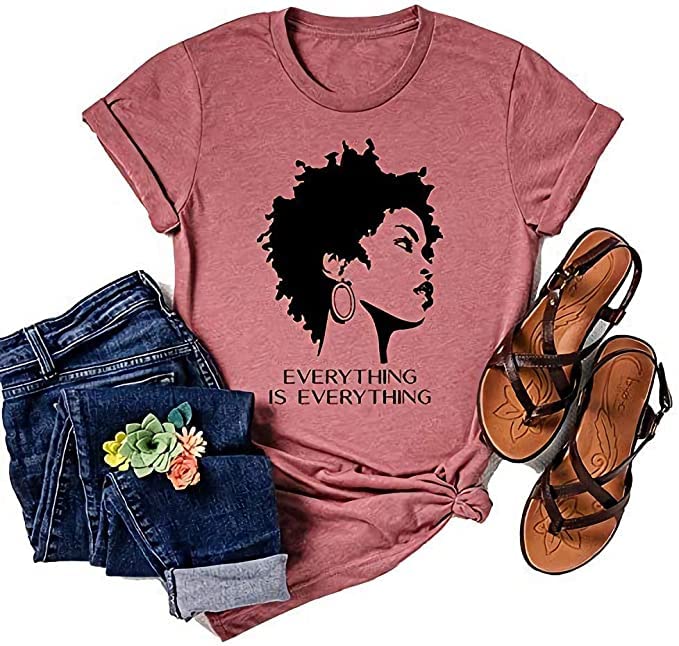 Image of Black History Shirts Black Graphic tees for Men and Women, Magic Fashion Afro American Natural Hair Vintage Melanin T-Shirts