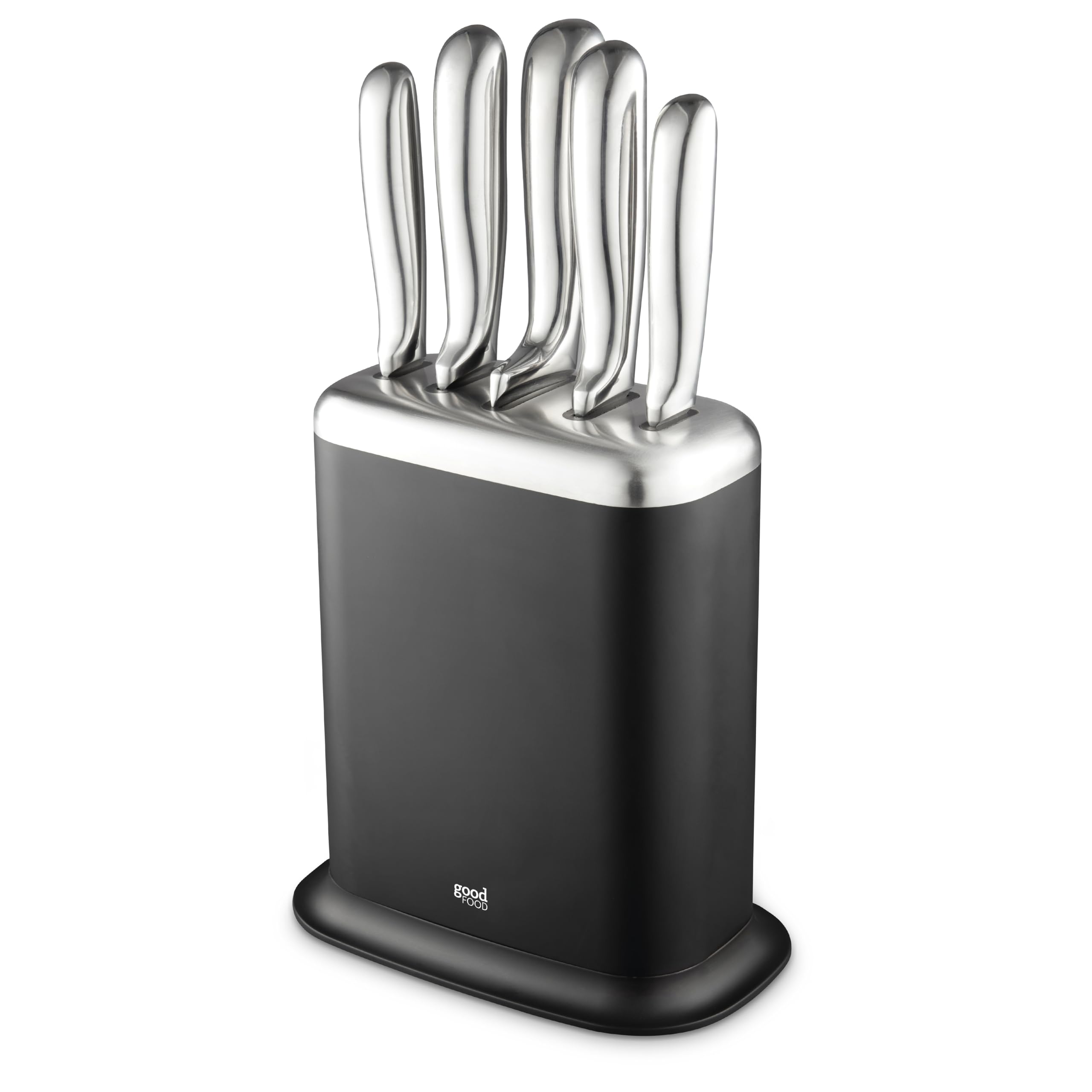Good Food 5 Piece Knife Set with Block Black