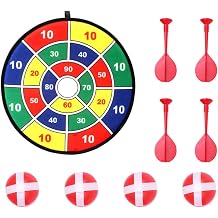 Interactive Dartboard Set and Adults with Lightweight Cloth Material, Includes 4 Sticky Balls and 4 Darts, for Home and Party Games, Easy to Take Anywhere Random Color