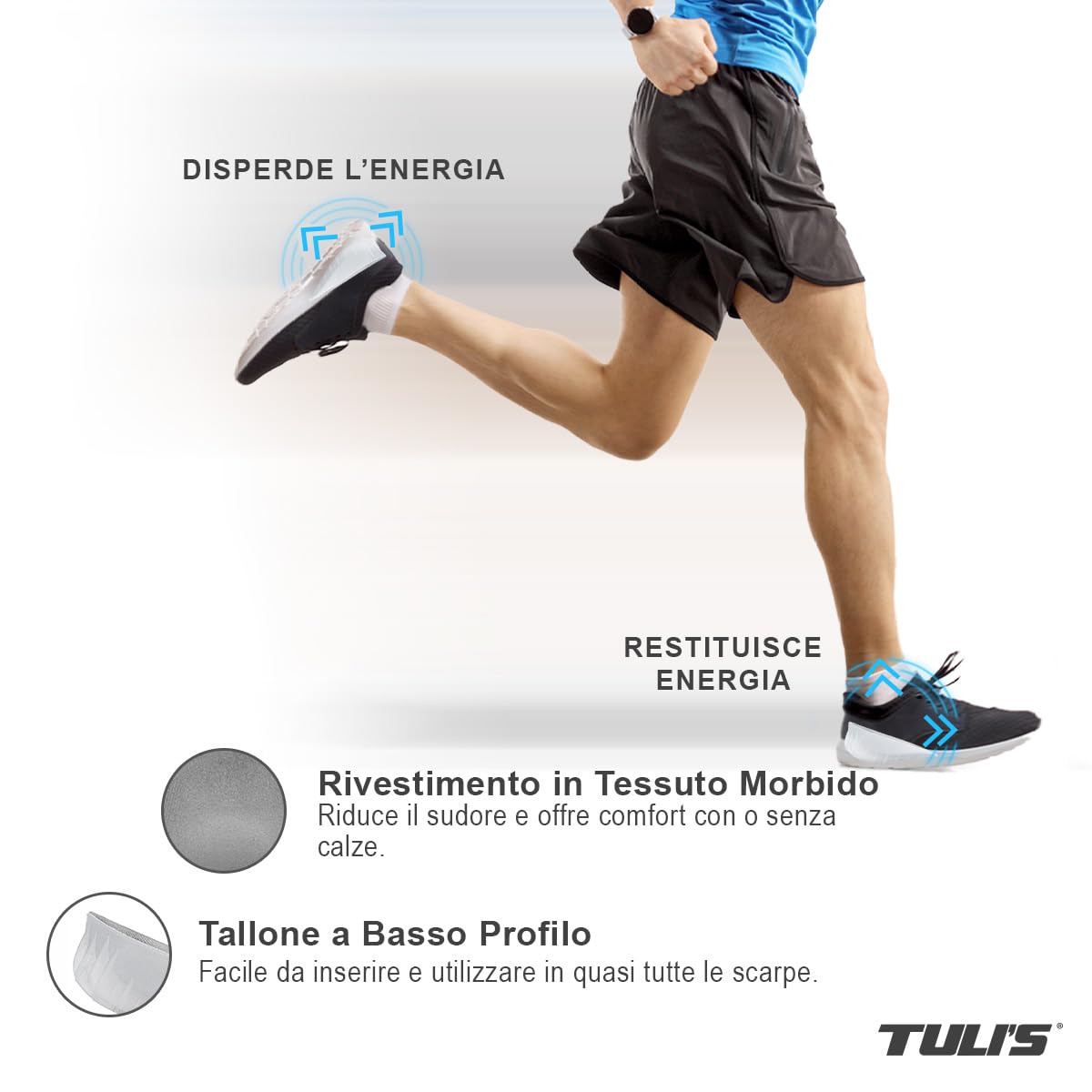 Tuli's So Soft Heel Cups – Talloniere in Gel per il Dolore ai Piedi – Ammortizzazione e Supporto per Fascite Plantare, Sperone Calcaneare e Talloni Sensibili, 1 Paio, Medio
