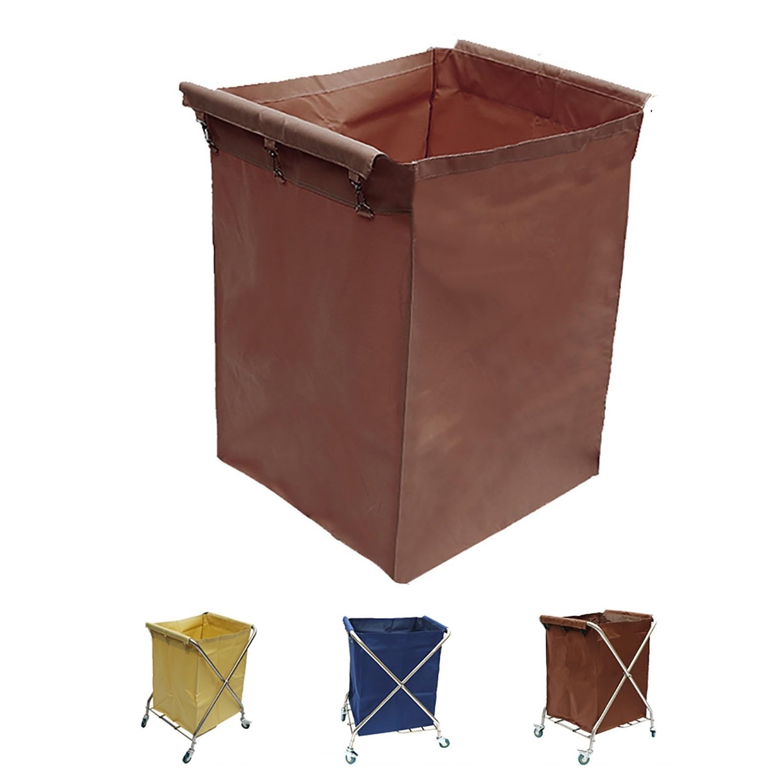 SFSLBFB Laundry Cart Replacement Oxford Cloth Bag with Waterproof Liner - Commercial Storage Bag for Basket Trolley - Removable and Foldable