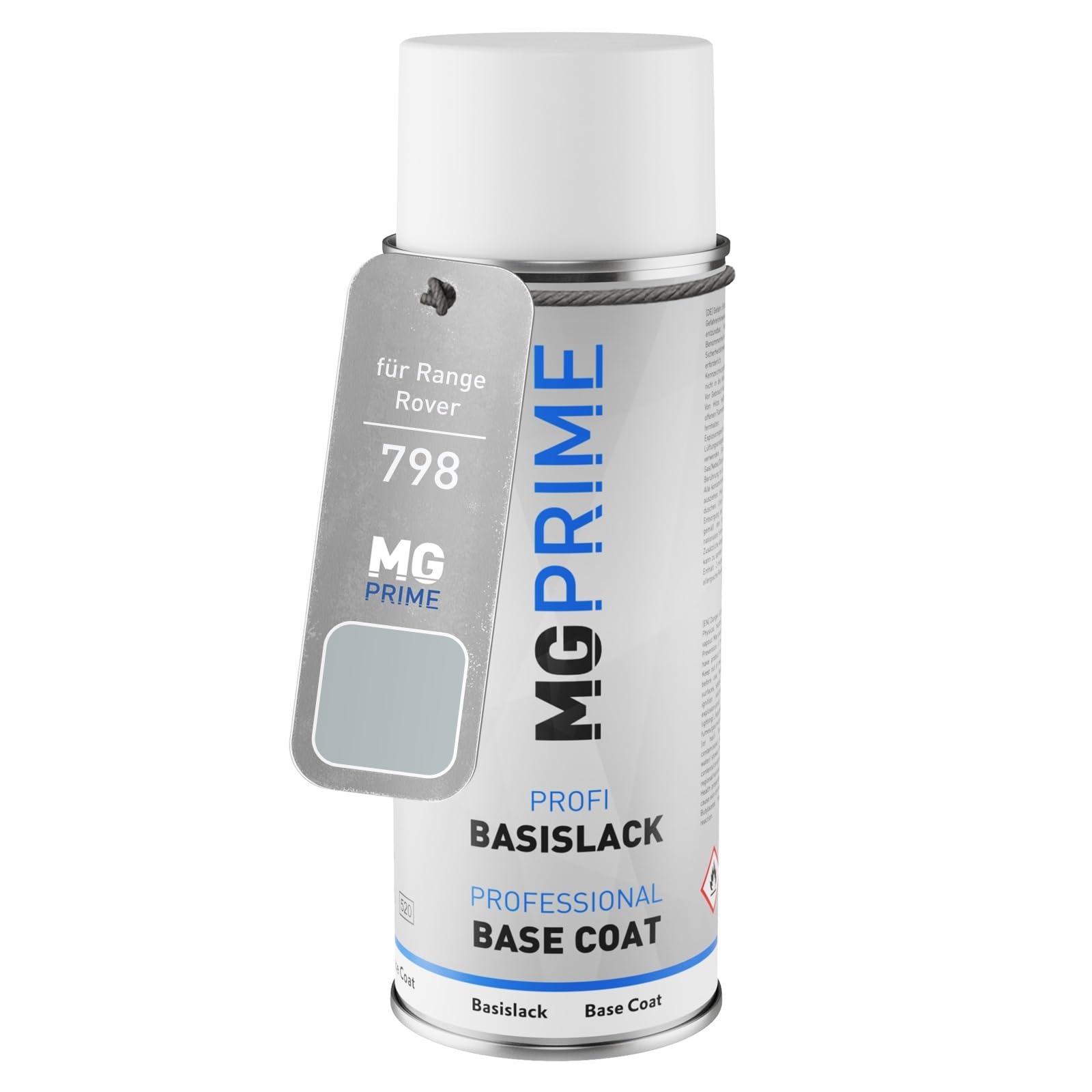 MG PRIME Car paint Spray can for Range Rover 798 / LRC798-MBK Zermatt Silver Metallic Base coat spray can 400ml