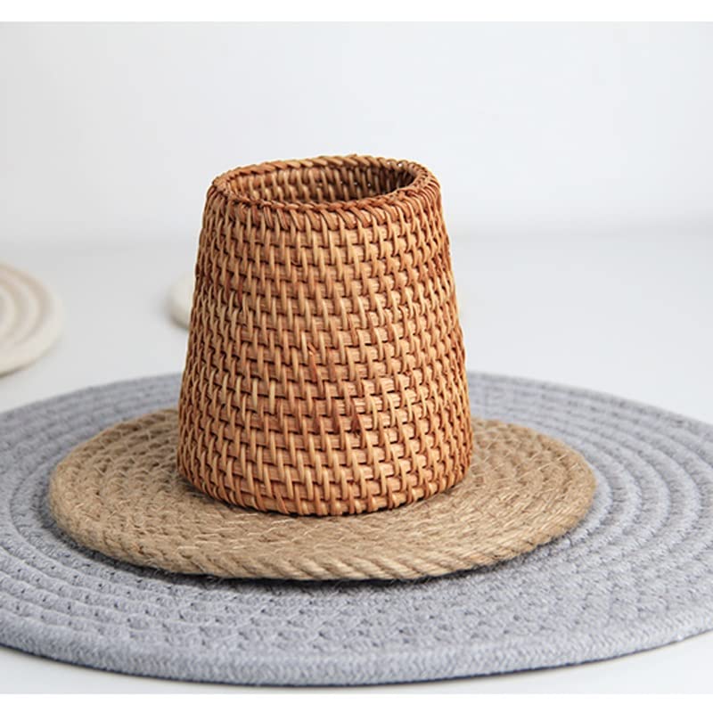 Rotin panier de rangement boîte de table pour stylo et vaisselle