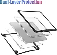 Vista 6 de IBENZER Hexpact Funda protectora para MacBook Air de 13 pulgadas 2026 2025 2024 2023 2022 M4 A3240 M3 A3113 M2 A2681, funda resistente y cubierta