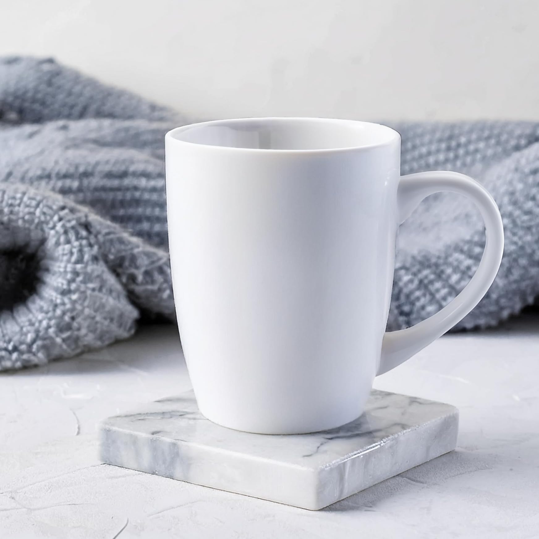 Glasmark Krosno Set di 6 tazze da caffè in ceramica 300 ml Bianco