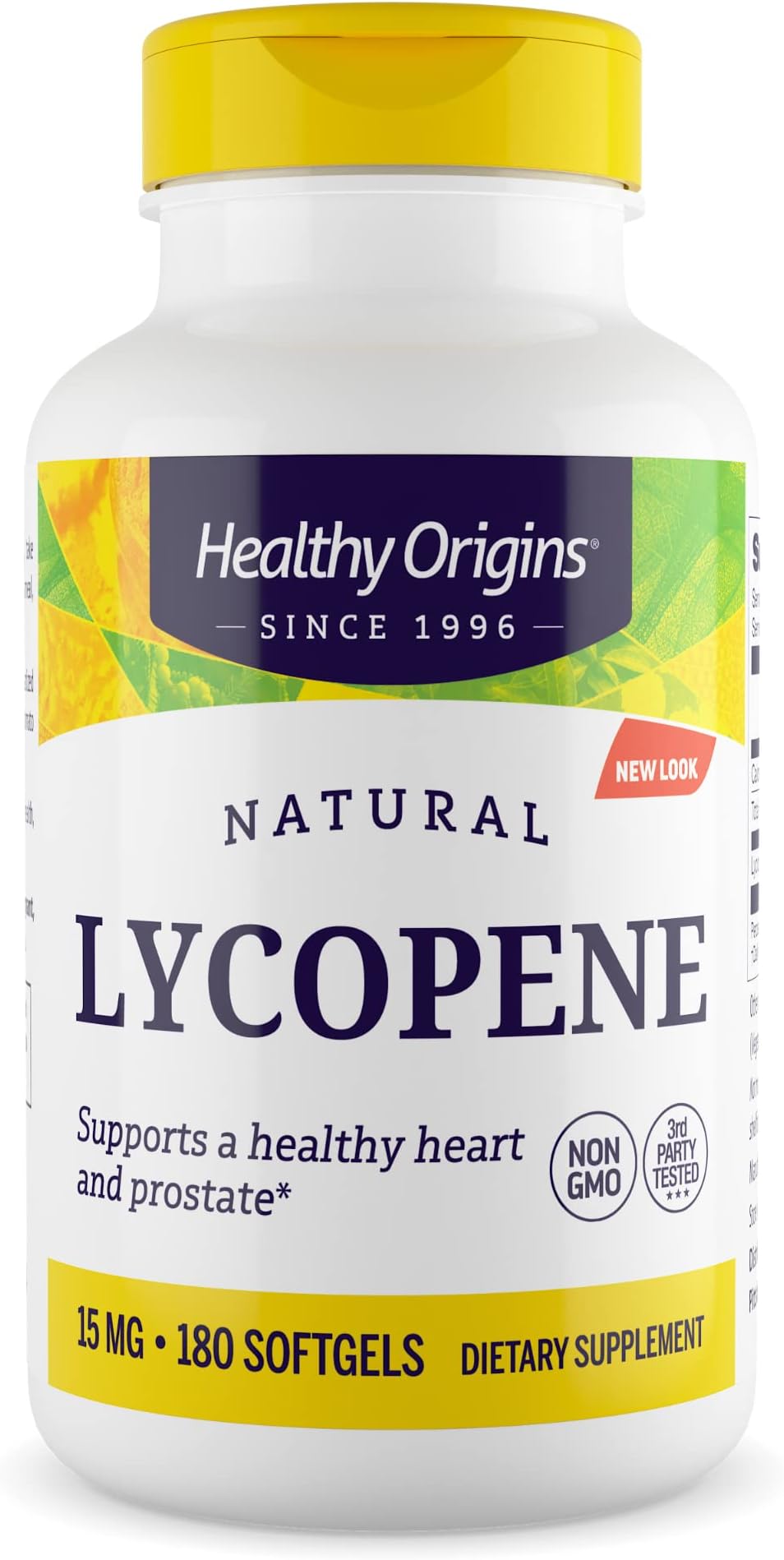 Healthy Origins Lycopene 15 mg, 180 Softgels - Natural Tomato Derived Antioxidant Supplement - Supports Prostate Health, Cardiovascular Function & Skin Cellular Support