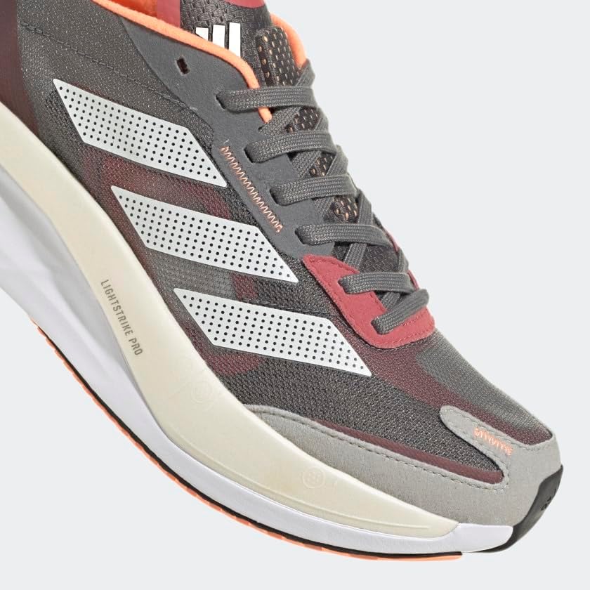 adidas Adizero Boston 11 feminino, Cinza quatro/zero metálico