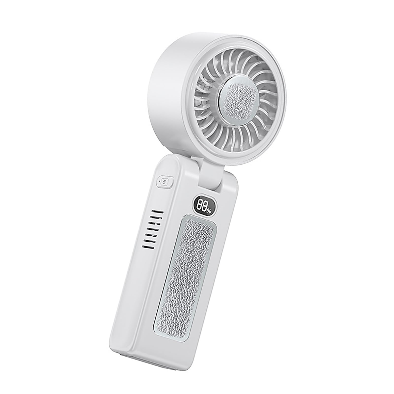 Buxuaaaa White Rechargeable Cooling Fan Handheld Electric Fan 3600Mah Battery Texture Perfect For Outdoor Camping And Working Offices Desk Cooling